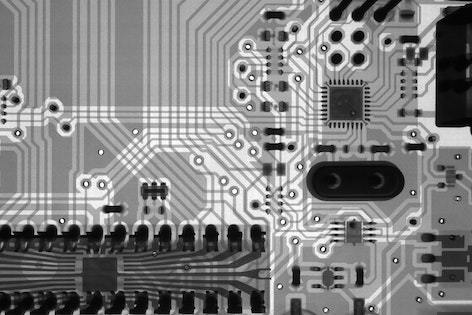 Switchboard made of metal shows metal's use in the tech industry